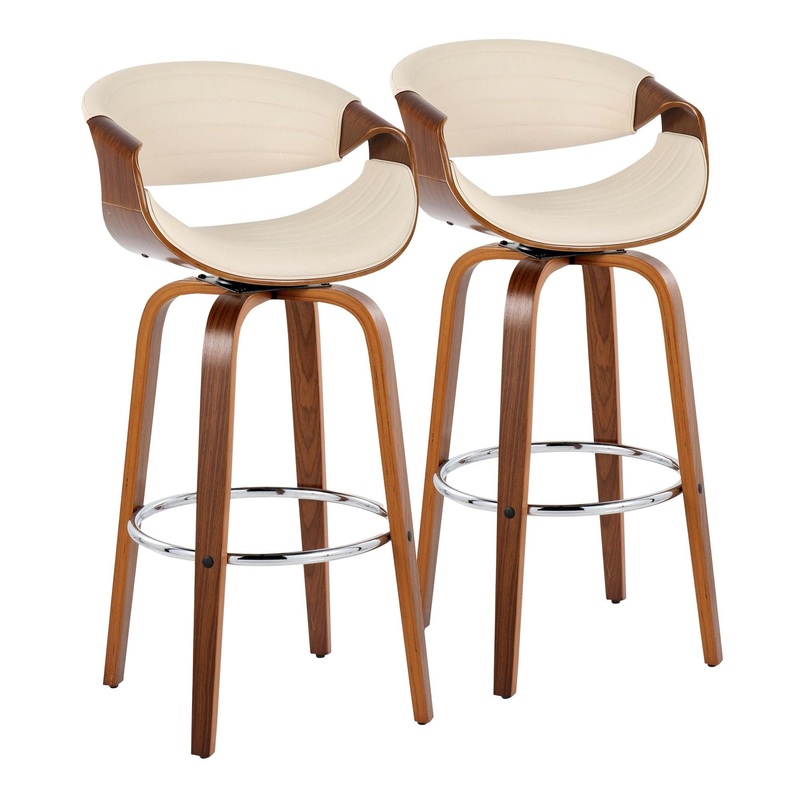 Symphony – 30″ Fixed-height Barstool (Set of 2) – Beige