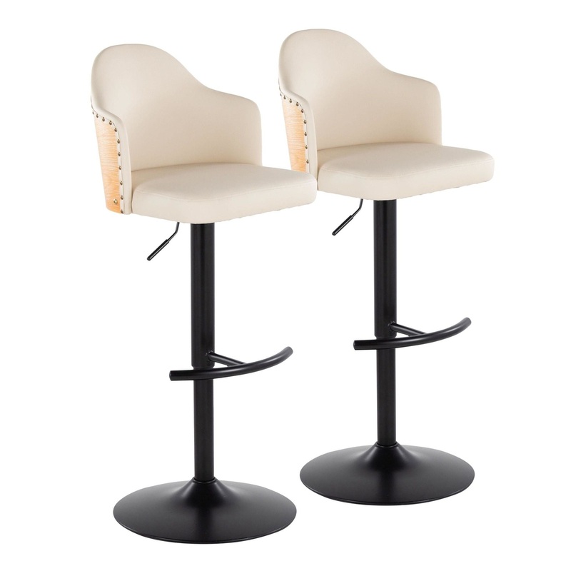 Ahoy – Adjustable Barstool With With Rounded T Footrest (Set of 2)