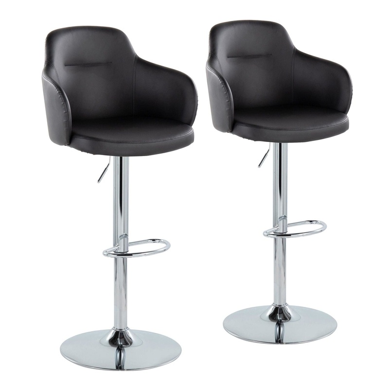 Boyne – Adjustable Barstool (Set of 2) – Chrome Base