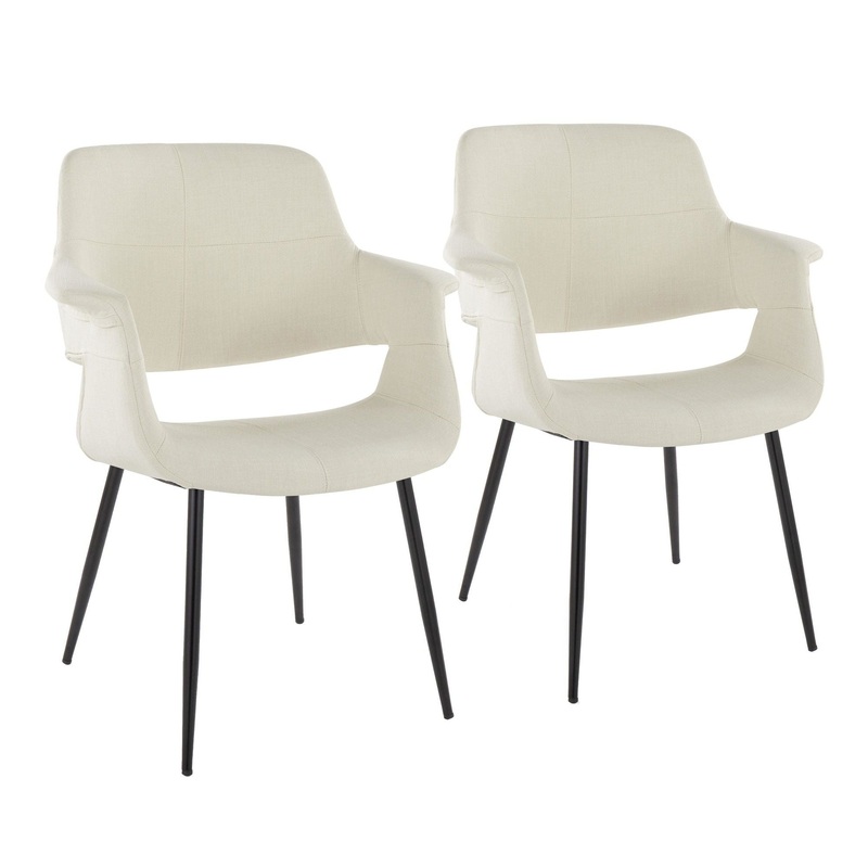 Vintage Flair – Chair (Set of 2) – Black Legs