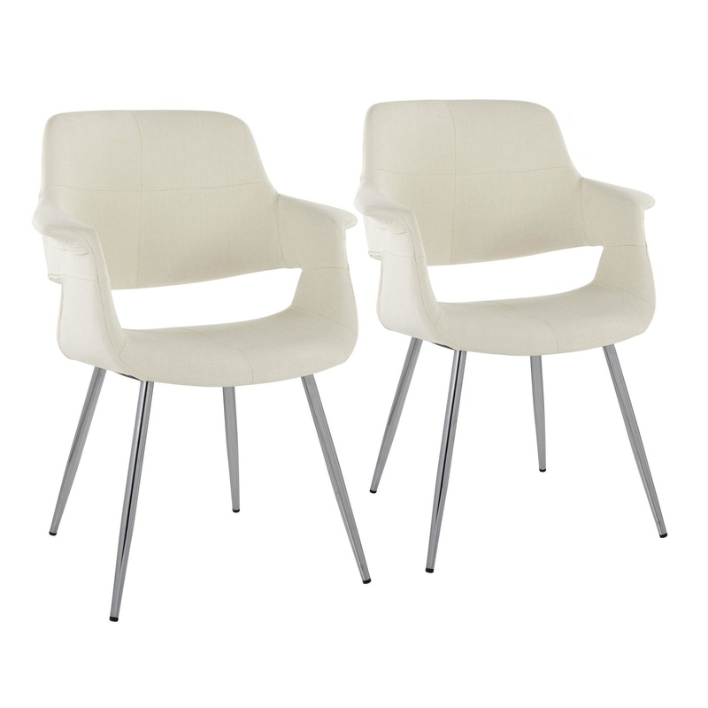 Vintage Flair – Chair (Set of 2) – Chrome Legs