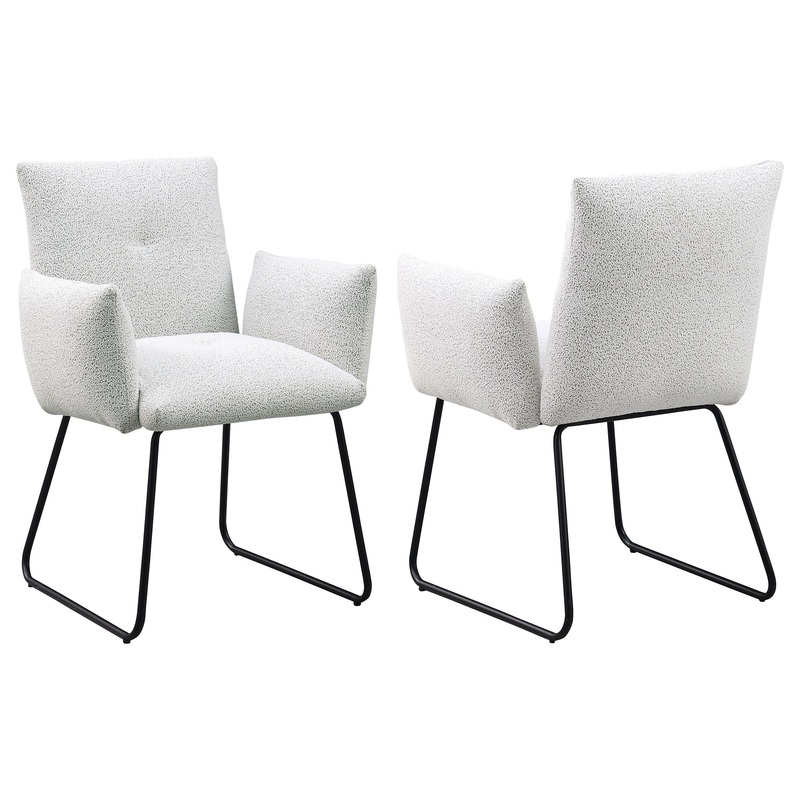 Ackland – Upholstered Dining Side Chair (Set of 2) – Light Gray