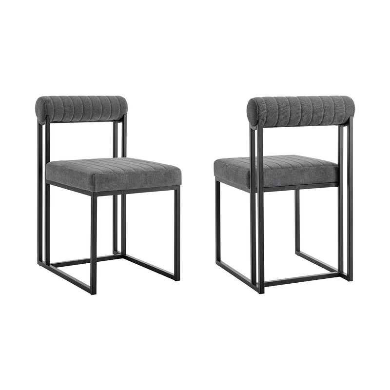 Anastasia – Dining Chair (Set of 2) – Black Legs