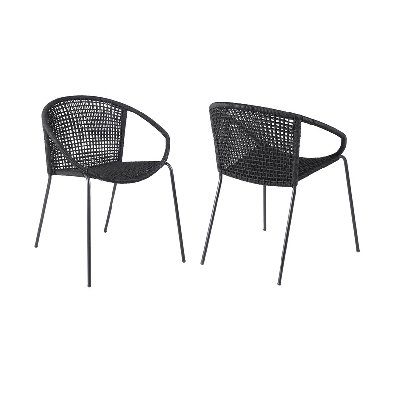 Snack – Indoor / Outdoor Stackable Steel Dining Chair (Set of 2)
