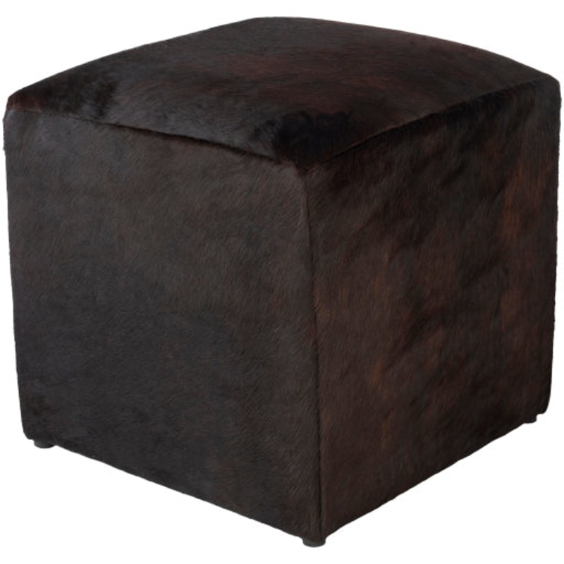 Rustic Leather Ottoman