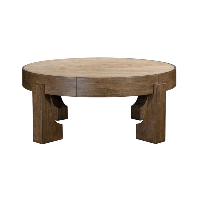 Canyon – Cocktail Table – Espresso / Travertine