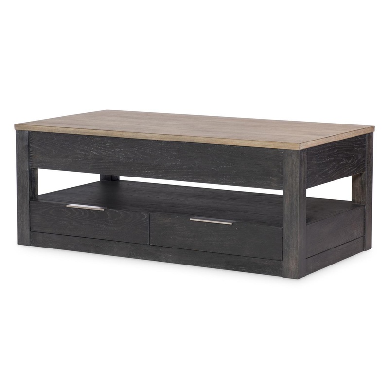 Halifax – Lift Top Cocktail Table – Flax And Java