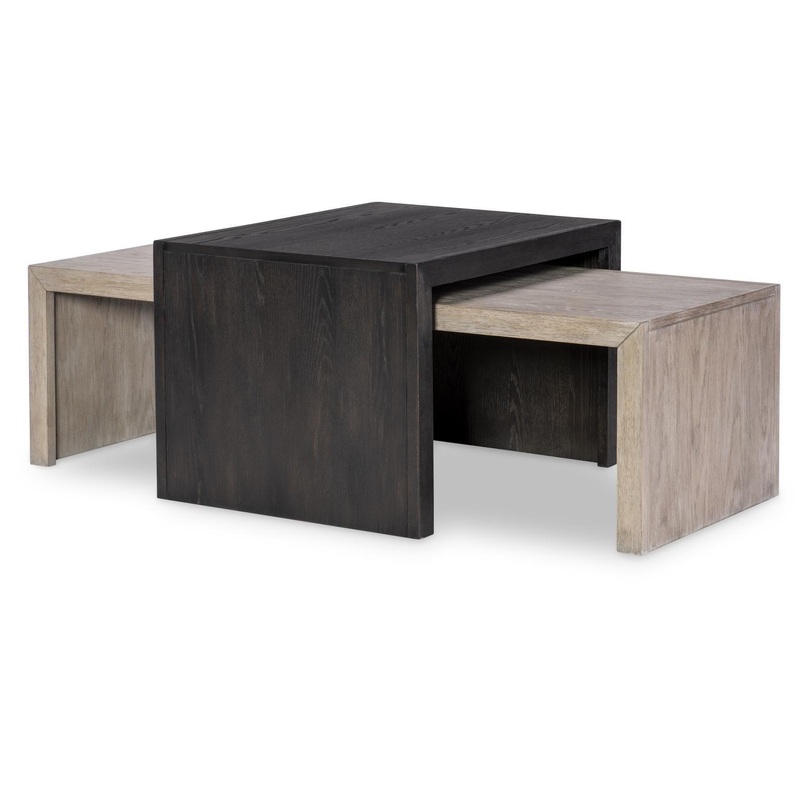 Halifax – Nesting Cocktail Table – Flax And Java