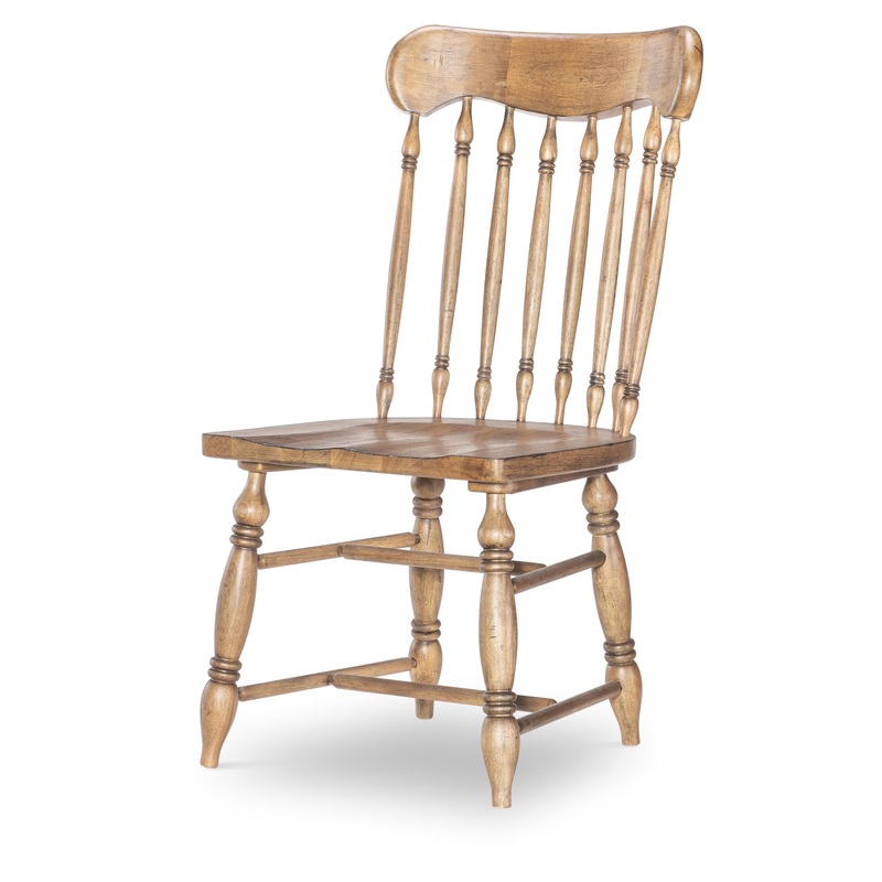 Vintage Market – Turned Spindle Side Chair (Set of 2) – Barnwood Oak
