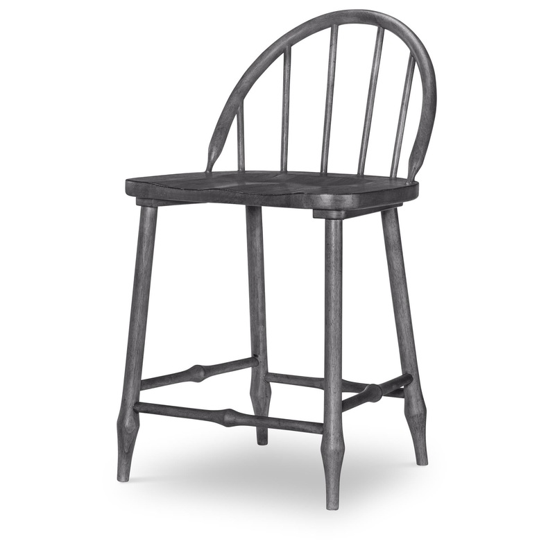 Vintage Market – Windsor Counter Height Chair (Set of 2) – Kettle Black