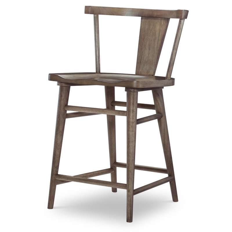 XXX’s And OOO’s – Counter Height Splat Back Chair (Set of 2) – Cocoa