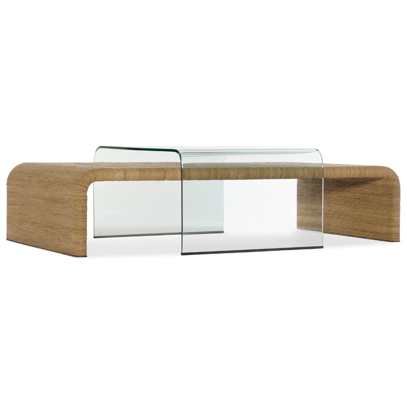 Amani – Rope And Glass Cocktail Table