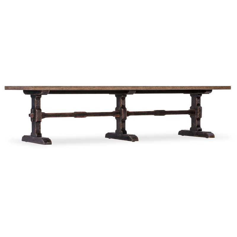 Americana – Trestle Rectangle Cocktail Table – Dark Brown