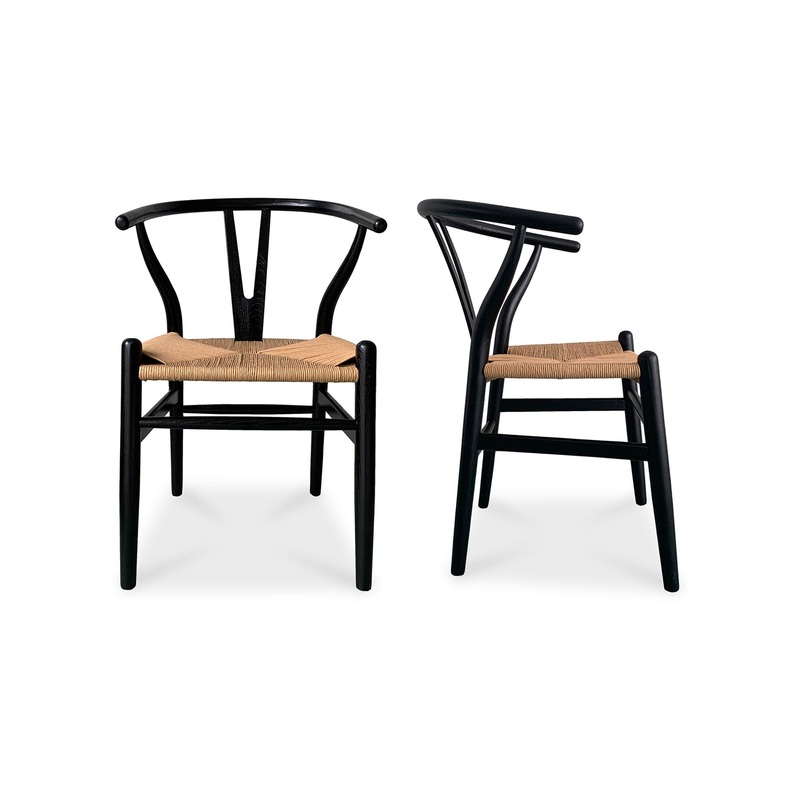 Ventana – Dining Chair (Set of 2) – Black / Natural