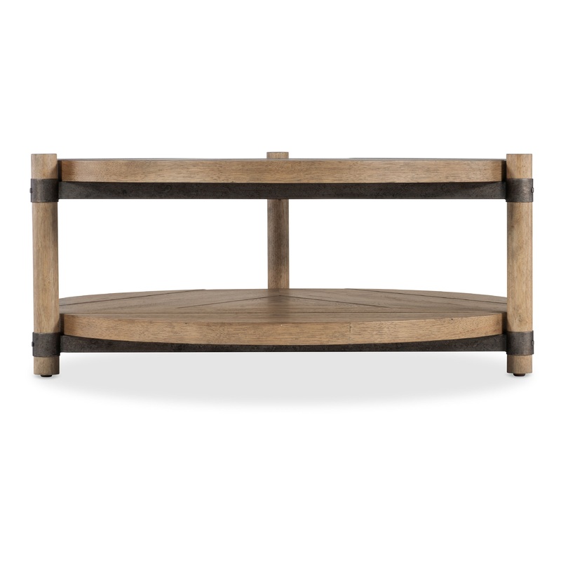 Vineyard Row – 44″ Round Cocktail Table – Light Brown