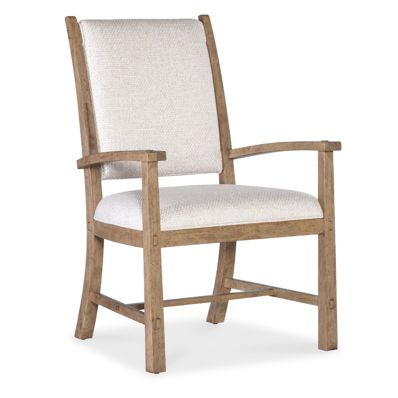 Vineyard Row – Post Back Upholstered Arm Chair (Set of 2) – Beige