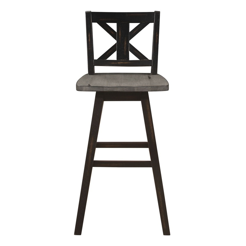 Amsonia – 29″ Swivel X-Back Pub Height Chair (Set of 2)