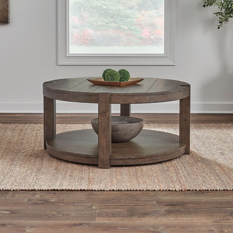 Broadmore – Round Cocktail Table – Brown
