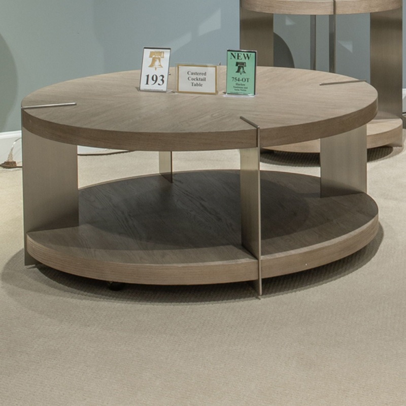 Harlow – Round Cocktail Table – Light Brown