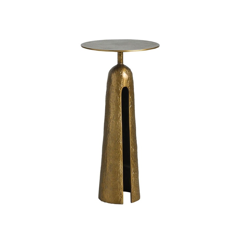 Modern – Metal Martini Table – Gold / Gray
