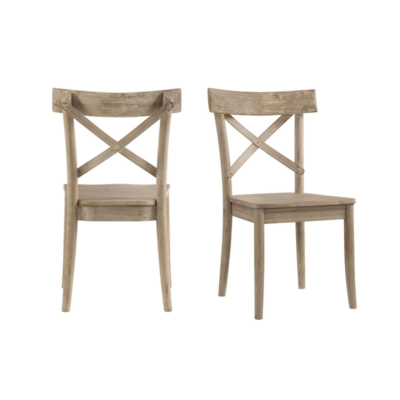 Callista – X-Back Wooden Side Chair (Set of 2) – Beach