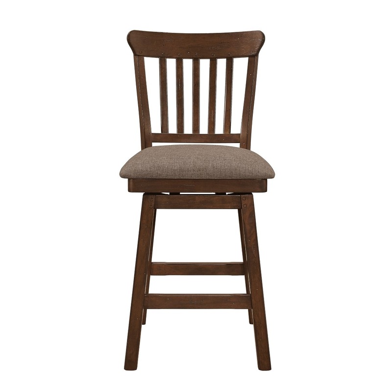 Schleiger – Swivel Counter Height Chair (Set of 2) – Brown