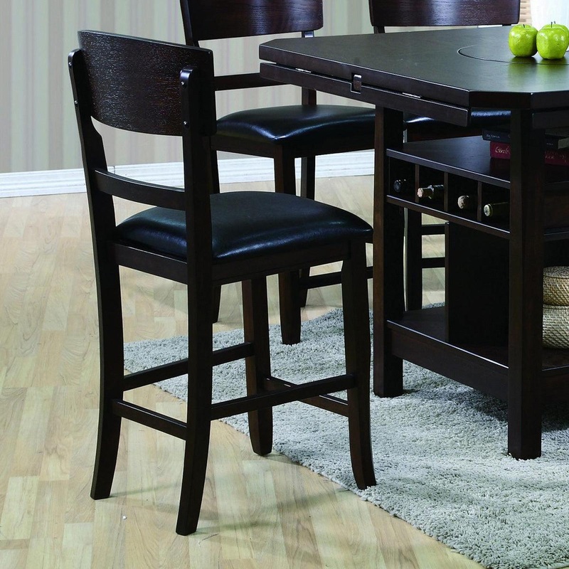 Crown Mark Conner Counter Height Chair in Espresso 2849S-24 (Set of 2)