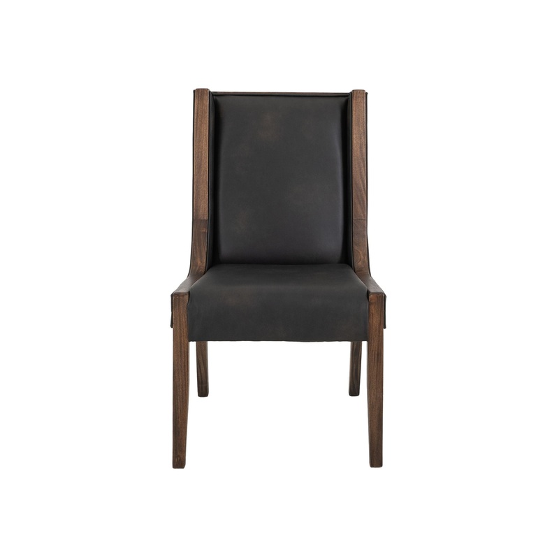 Walnut – Upholstered Chair (Set of 2) – Brown/Black