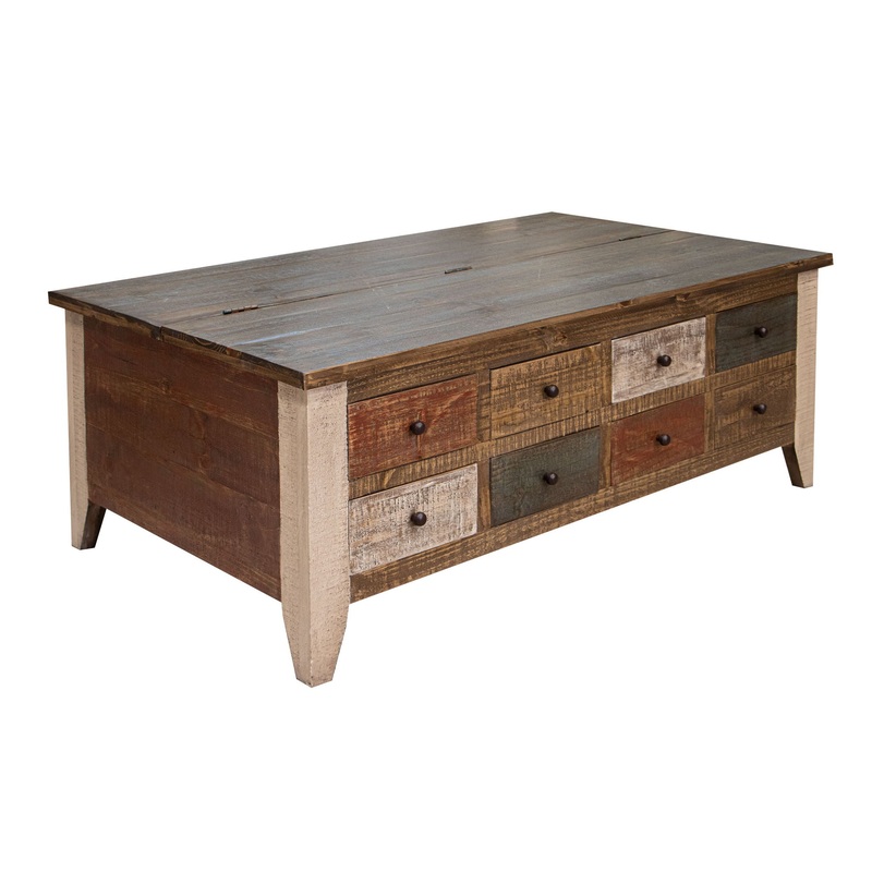 Antique – Multi-Drawer Table With 8 Drawers