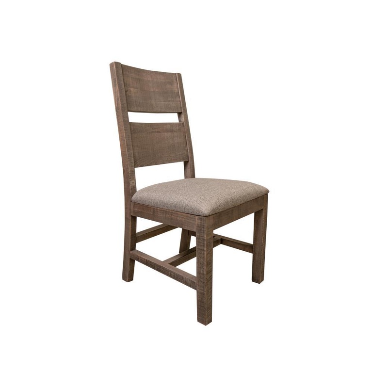 Marble Solid wood Chair, w/ Gray Fabric Seat