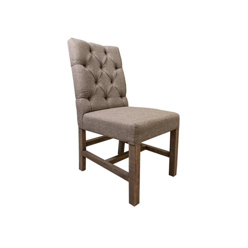 Marble Tufted Chair w/ Gray Fabric