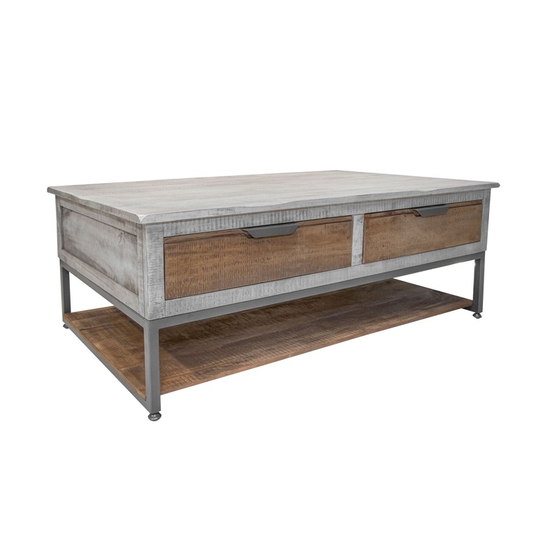 Mita – Cocktail Table – Honey Brown / Light Gray