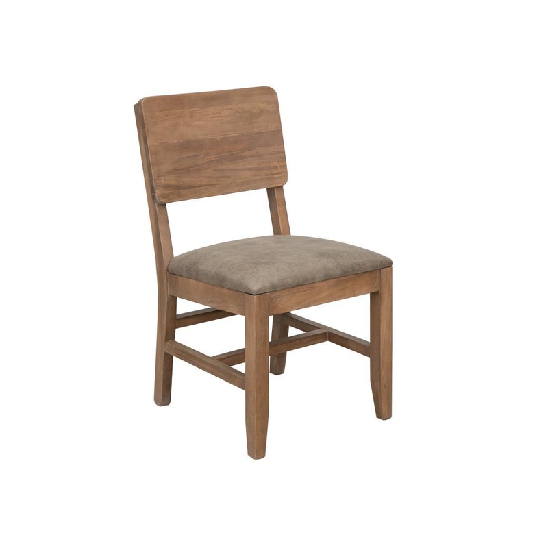 Natural Parota Solid wood chair with upholstered seat