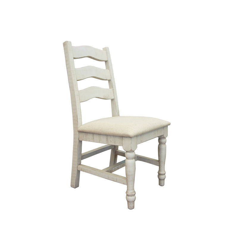 Stone – Chair (Set of 2) With Turned Legs – Antique Ivory