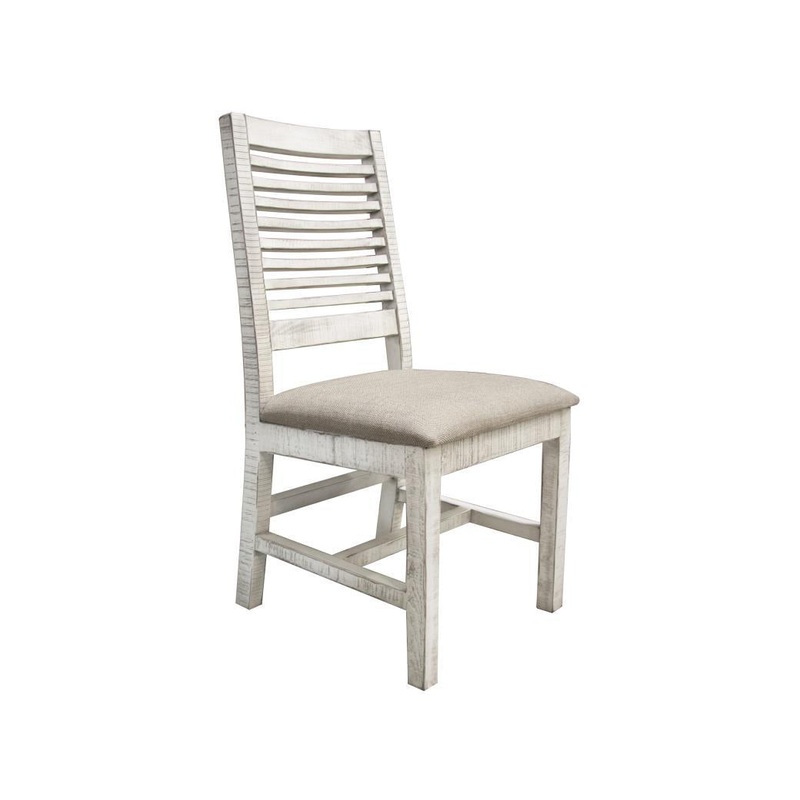 Stone Chair w/ Ivory Finish and Fabric Seat**