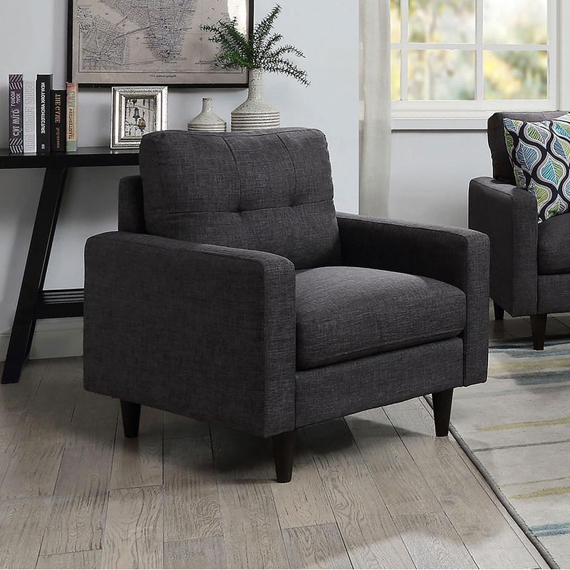 Watsonville Tufted Back Chair Grey