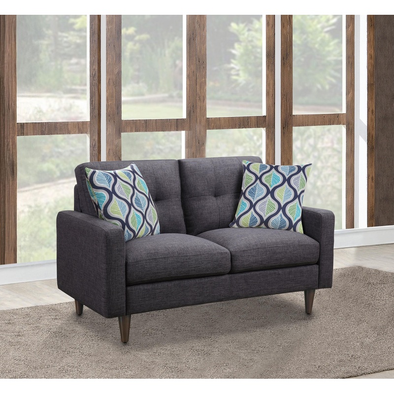 Watsonville Tufted Back Loveseat Grey