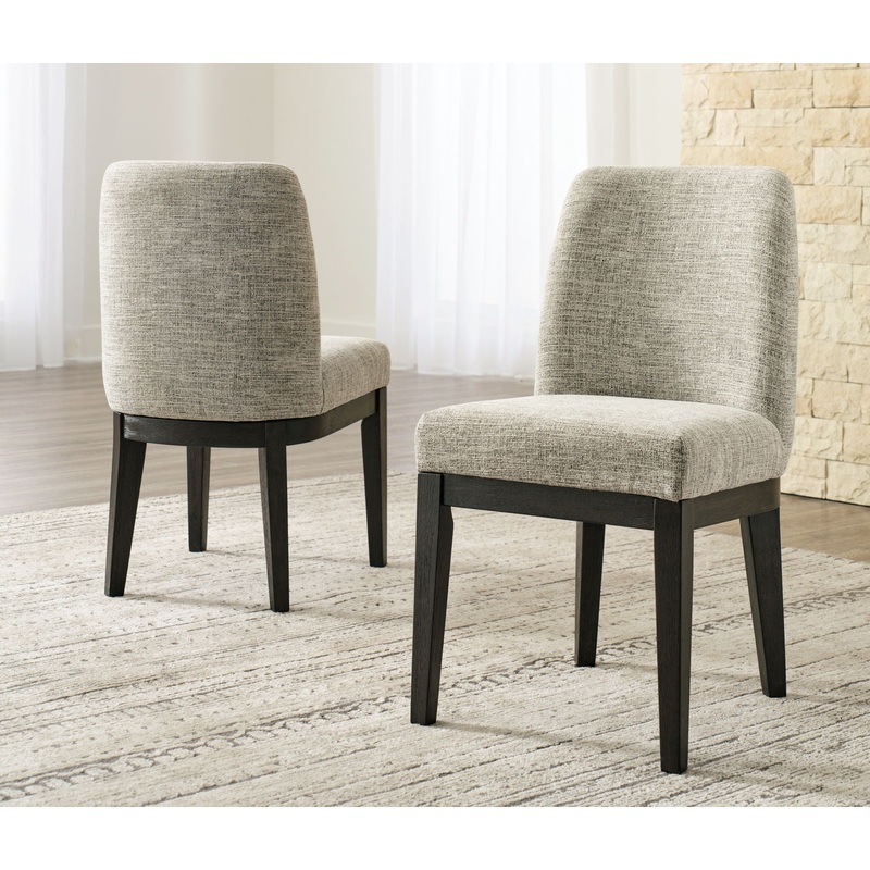 Burkhaus – Beige / Dark Brown – Dining UPH Side Chair (Set of 2)