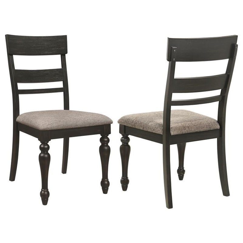 Bridget – Wood Dining Side Chair (Set of 2) – Charcoal