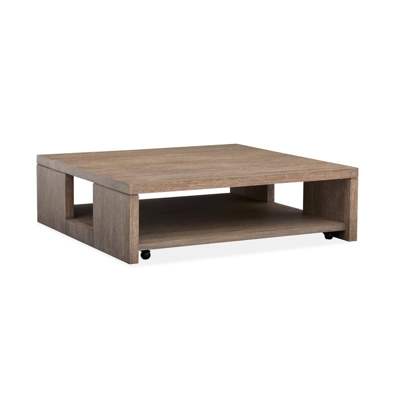 Conway – Square Cocktail Table With Casters – Spiced Brown