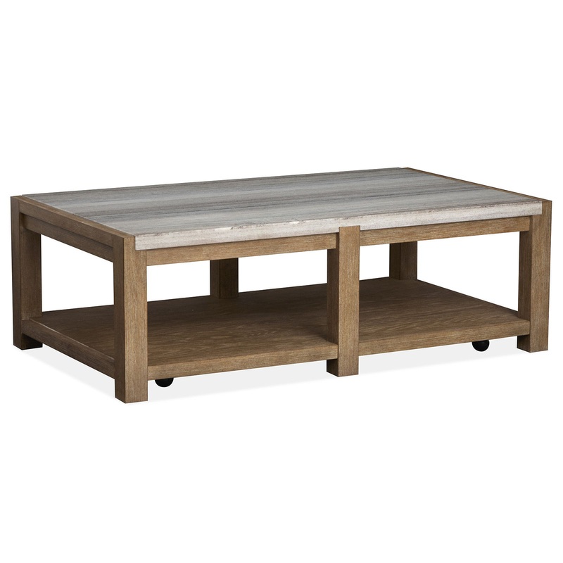 Plum Creek – Rectangular Cocktail Table With Casters