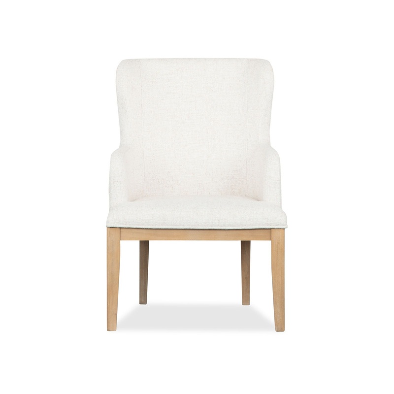 Somerset – Dining Arm Chair With Upholstered Seat & Back (Set of 2) – Butternut and Omari Natural