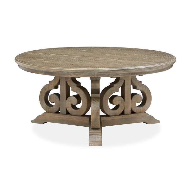 Tinley Park – Round Cocktail Table – Light Brown