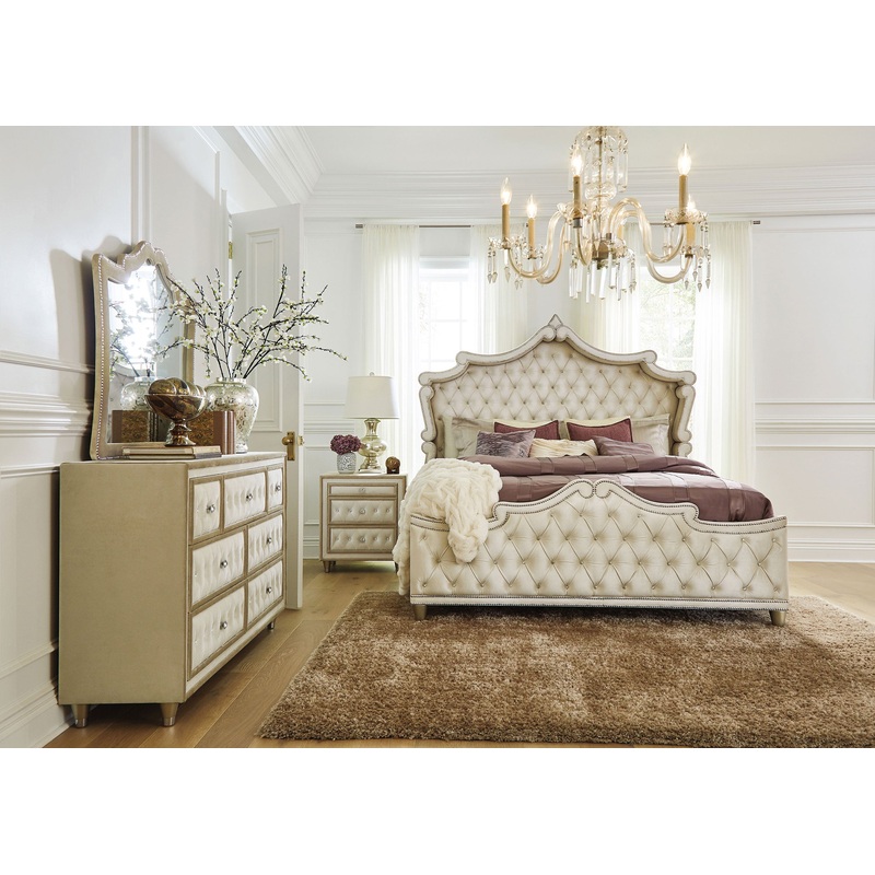 Antonella 4-piece Eastern King Bedroom Set Ivory