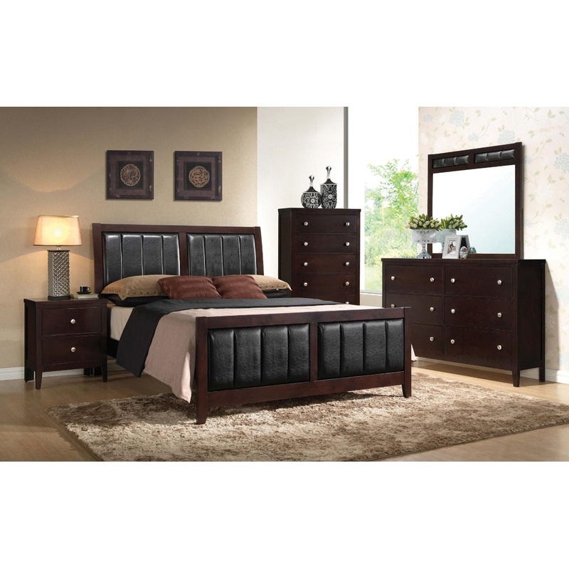 Carlton 4-piece California King Bedroom Set Cappuccino