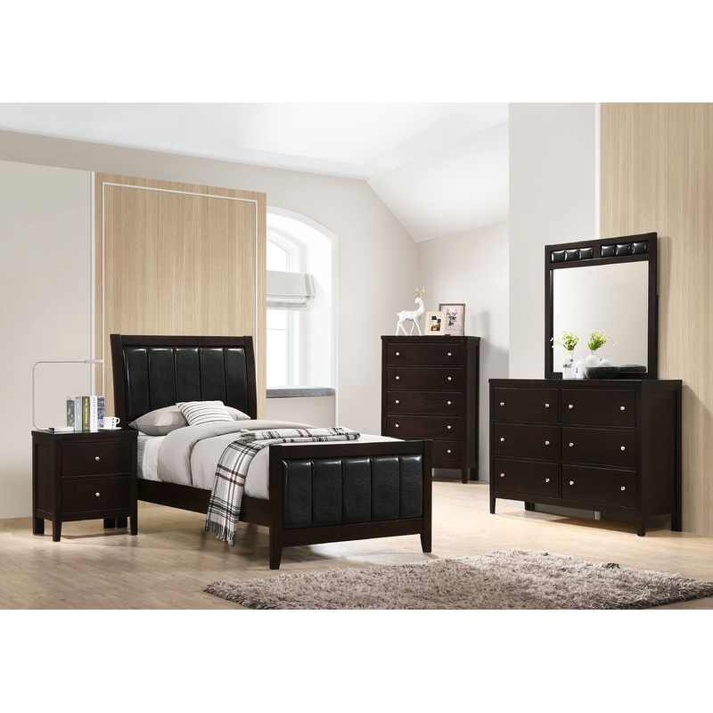 Carlton 4-piece Twin Bedroom Set Cappuccino