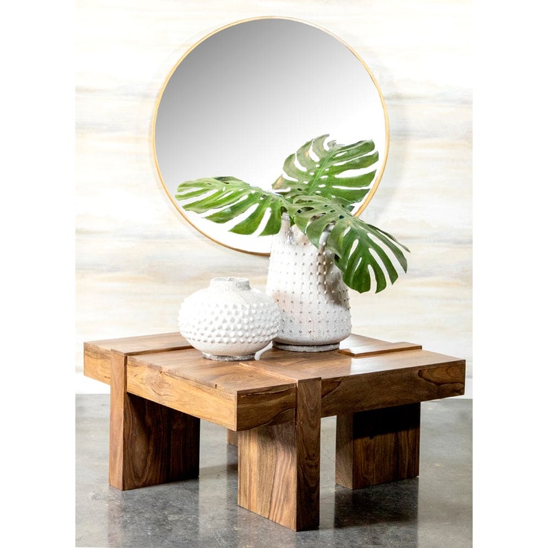 Samira Square Solid Wood Coffee Table Natural Sheesham