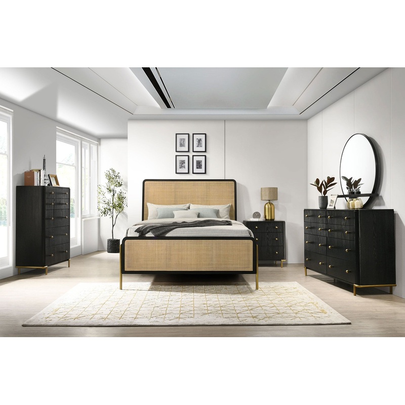 Arini 5-piece Eastern King Bedroom Set Black and Natural