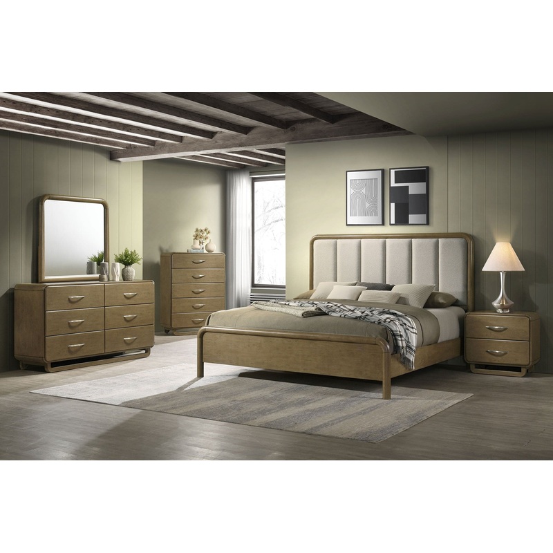 Amsbury 5-piece Eastern King Bedroom Set Nutmeg