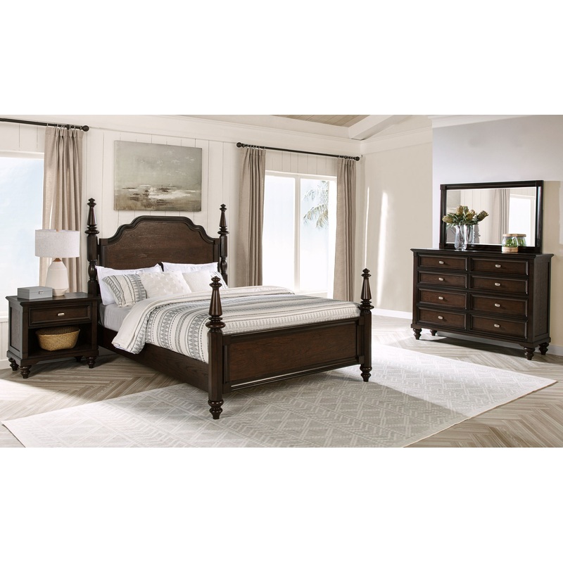 Andover 4-piece California King Bedroom Set Dark Oak